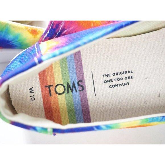 Toms Rainbow Tie-Dye Swirl Classic Slip-On, Size 10 (US) NEW! - Picture 8 of 14